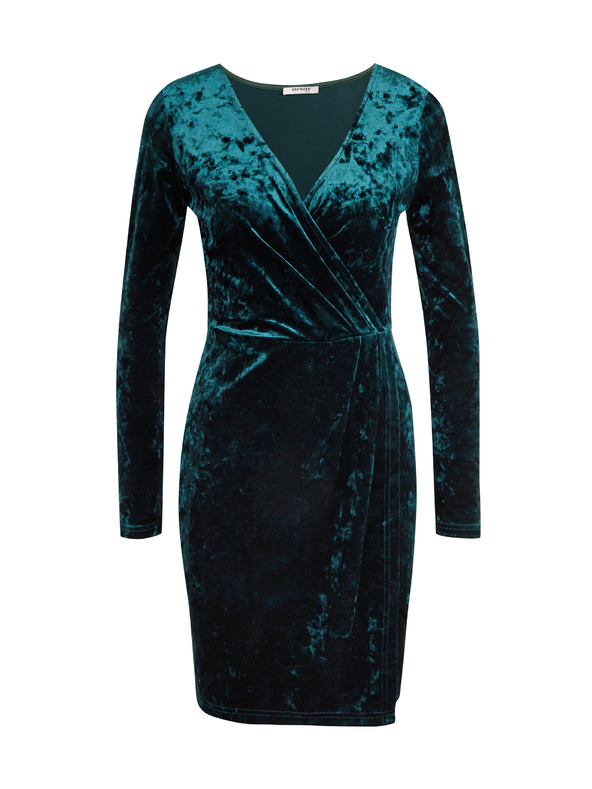 Orsay Тъмнозелена дамска кадифена рокля ORSAY