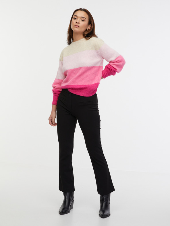 Orsay Бежово-розов дамски пуловер на райе ORSAY