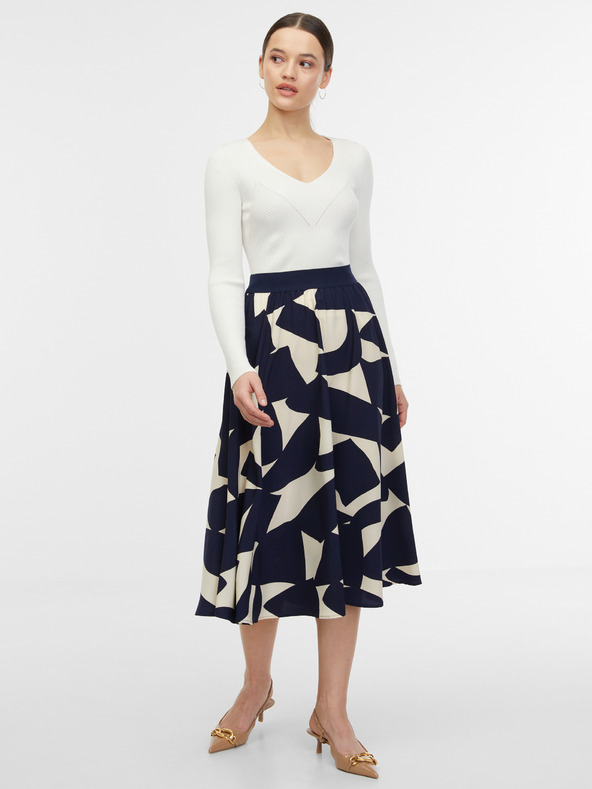 Orsay Бял дамски рипсен пуловер ORSAY