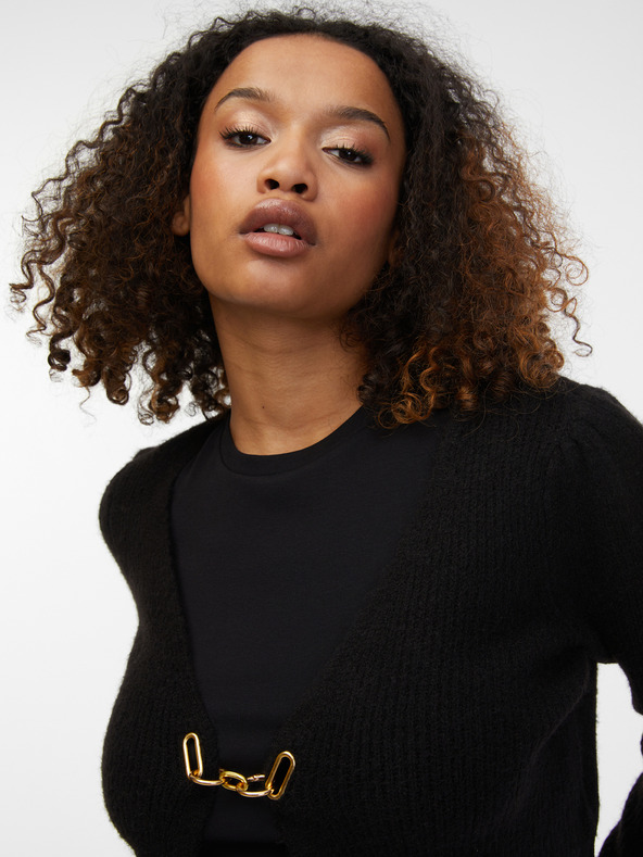 Orsay Черна дамска жилетка с примес на вълна ORSAY