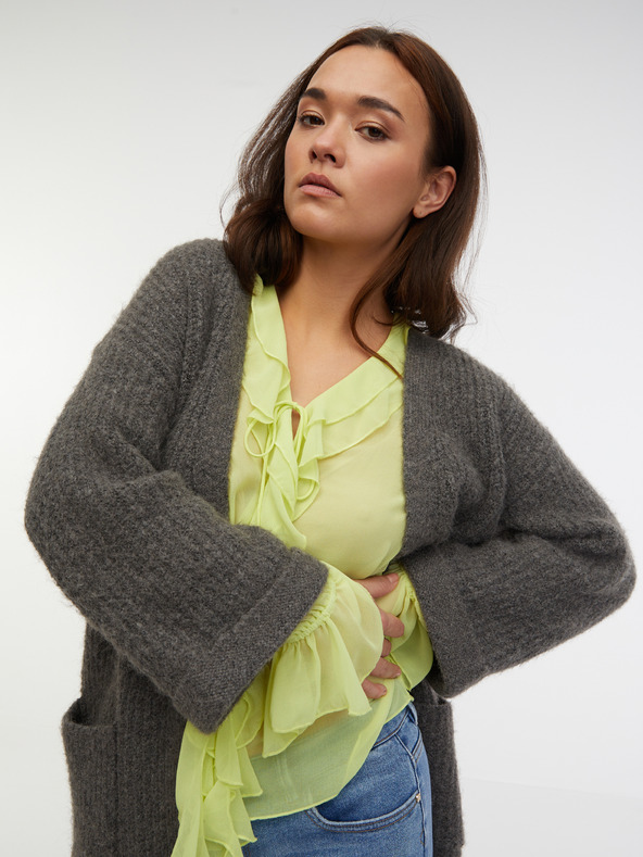 Orsay Тъмносива дамска oversize жилетка ORSAY