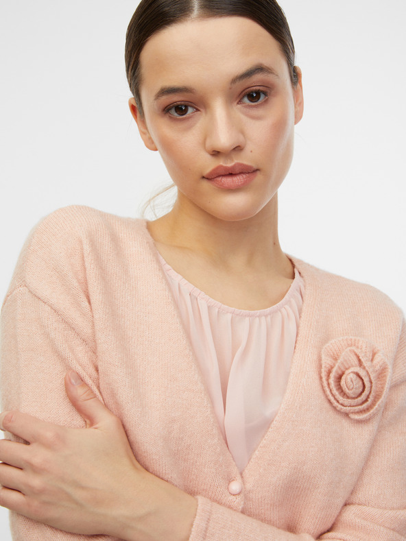 Orsay Дамска жилетка в цвят кайсия с примес на вълна ORSAY