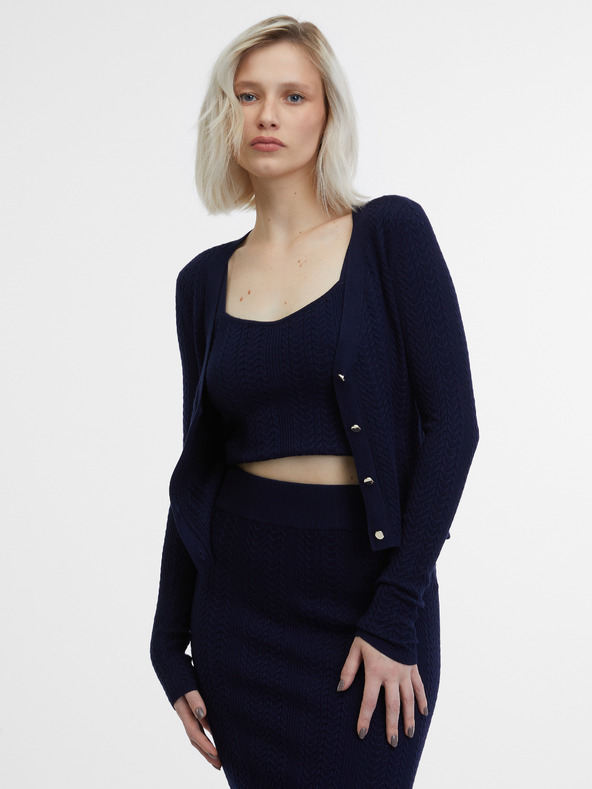 Orsay Тъмносиня дамска жилетка ORSAY