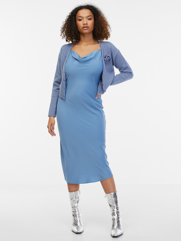 Orsay Синя дамска жилетка с примес на вълна ORSAY