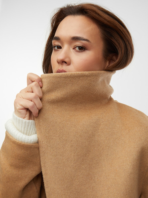 Orsay Бежово дамско палто с примес на вълна ORSAY