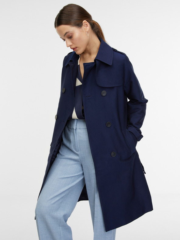 Orsay Тъмно син дамски тренчкот ORSAY