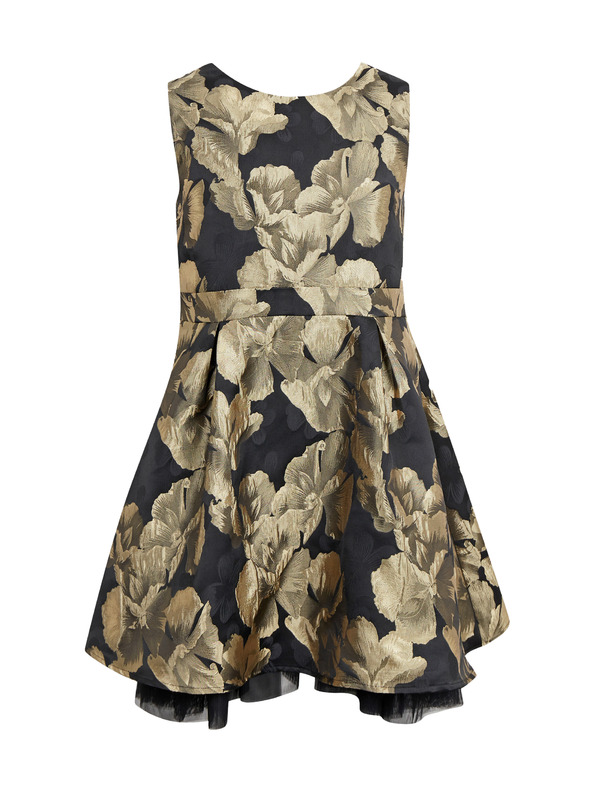 Orsay Рокля за момичета на цветя в златисто-черен цвят ORSAY