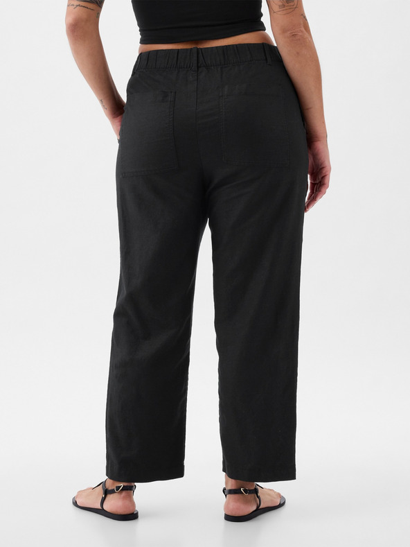 GAP Ленени панталони висока талия GAP