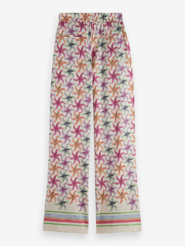 Scotch & Soda Кремави дамски панталони с шарки Scotch & Soda Gia Starfish