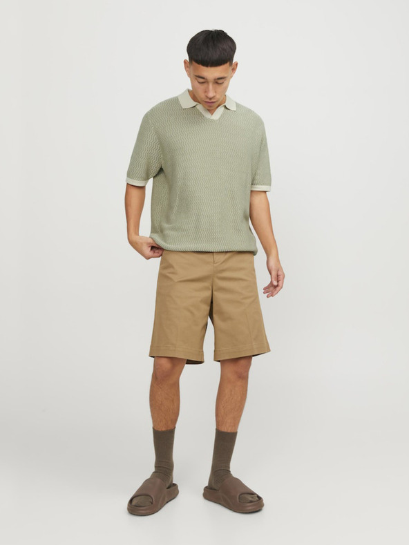 Jack & Jones Зелена мъжка тениска за поло Jack & Jones Mykonos