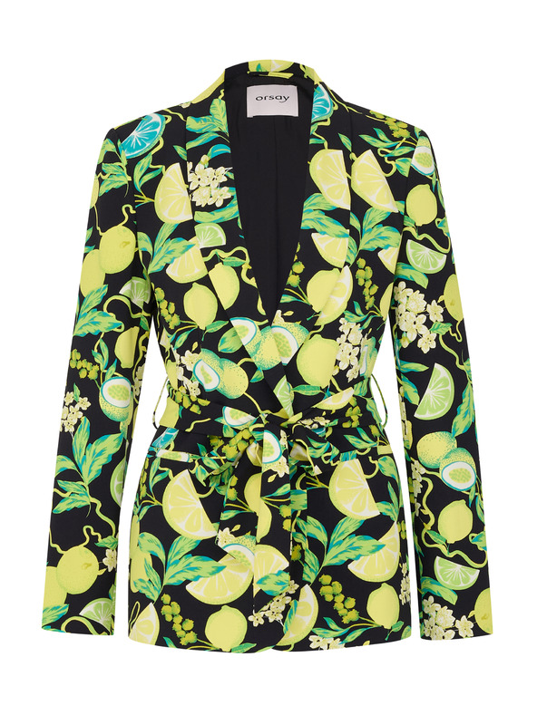 Orsay Черно-зелено дамско яке с шарка ORSAY