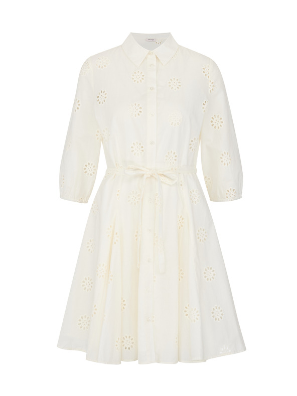 Orsay Бяла дамска рокля-риза ORSAY