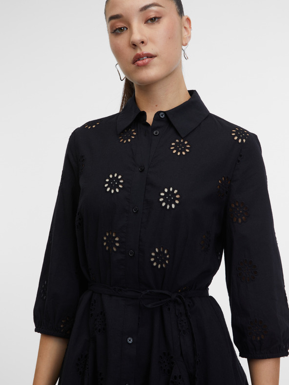 Orsay Черна дамска риза рокля ORSAY