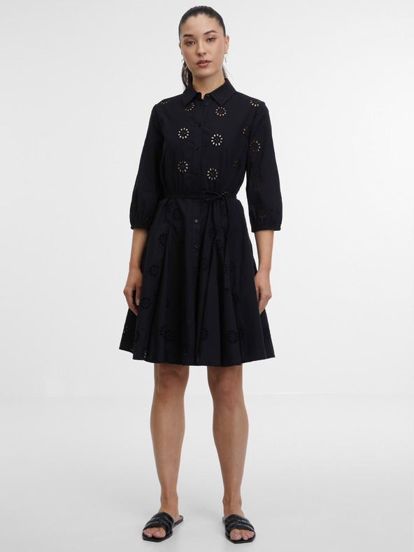 Orsay Черна дамска риза рокля ORSAY