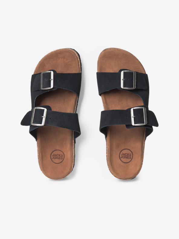 Jack & Jones Тъмносини мъжки чехли Jack & Jones Louis от велур