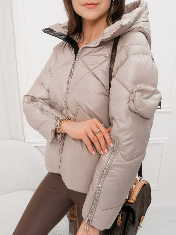 Edoti Дамско ватирано зимно яке в сребристо Edoti