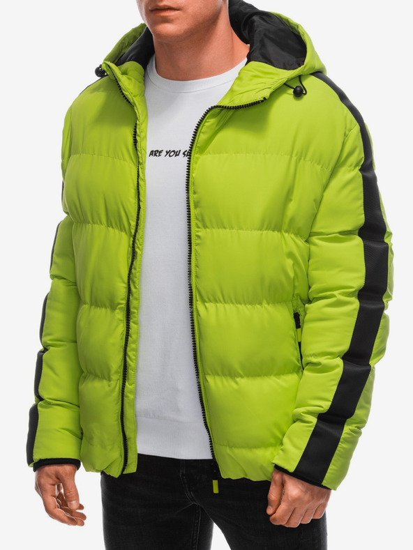 Edoti Светлозелено мъжко ватирано зимно яке Edoti