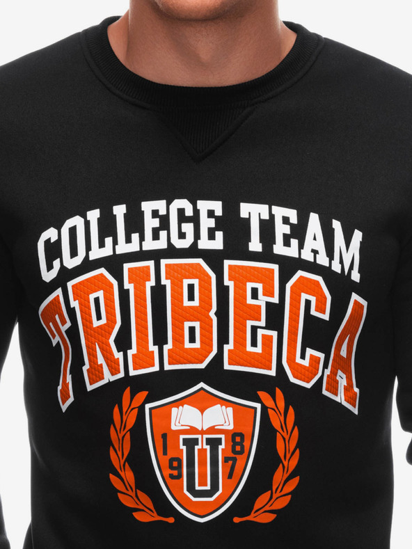 Edoti Черен мъжки суитшърт с щампа Edoti