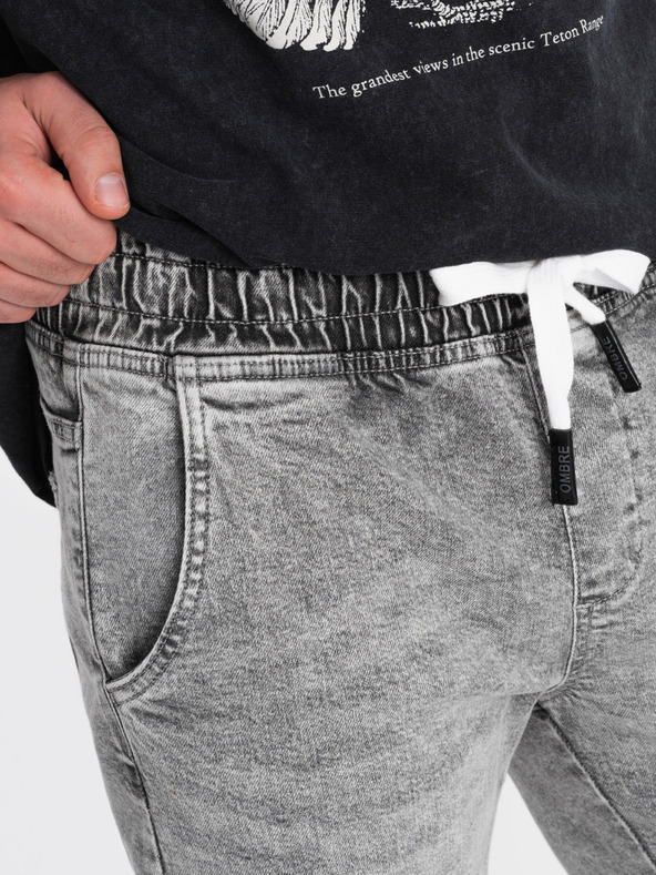 Ombre Clothing Светлосиви мъжки скъсани дънки Ombre Clothing