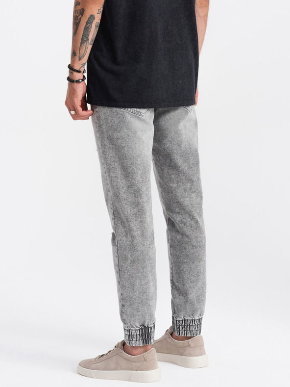 Ombre Clothing Светлосиви мъжки скъсани дънки Ombre Clothing