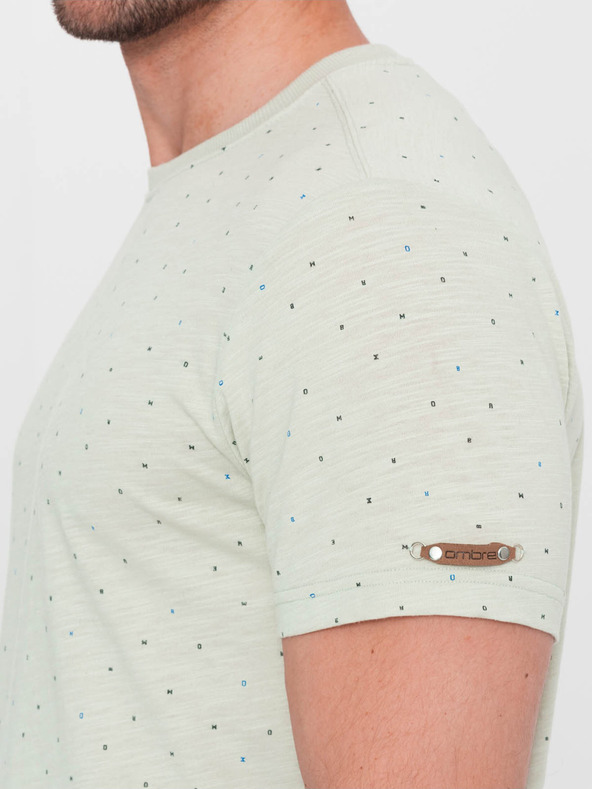 Ombre Clothing Светлозелена мъжка риза с шарка Ombre Clothing