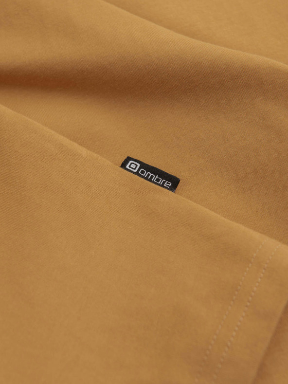 Ombre Clothing Горчица мъжка основна риза Ombre Clothing