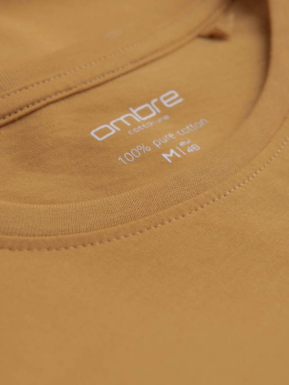 Ombre Clothing Горчица мъжка основна риза Ombre Clothing