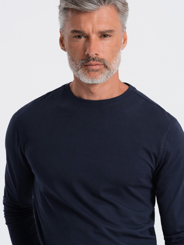 Ombre Clothing Тъмно синя мъжка основна тениска Ombre Clothing