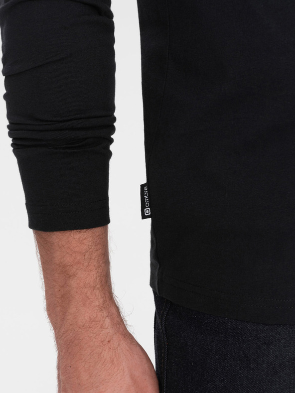 Ombre Clothing Черна мъжка основна тениска Ombre Clothing