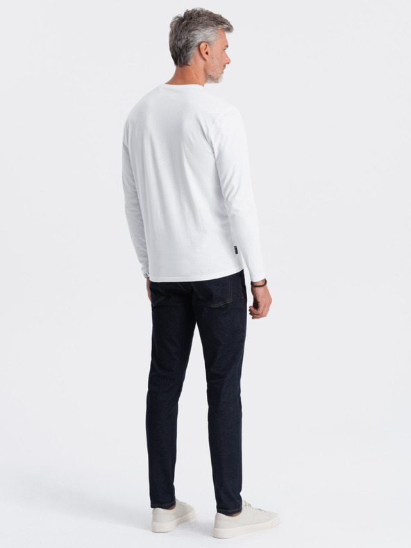 Ombre Clothing Бяла мъжка основна риза Омбре облекло