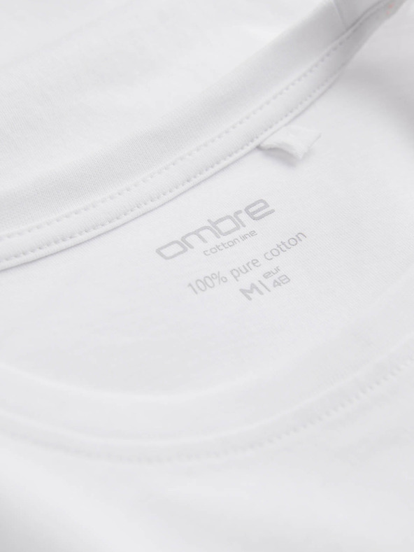 Ombre Clothing Бяла мъжка основна риза Омбре облекло