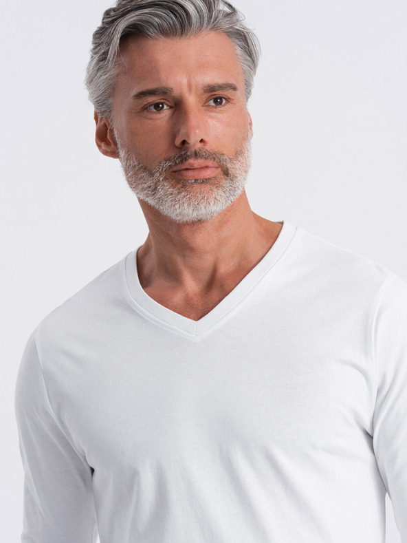 Ombre Clothing Бяла мъжка основна риза Омбре облекло