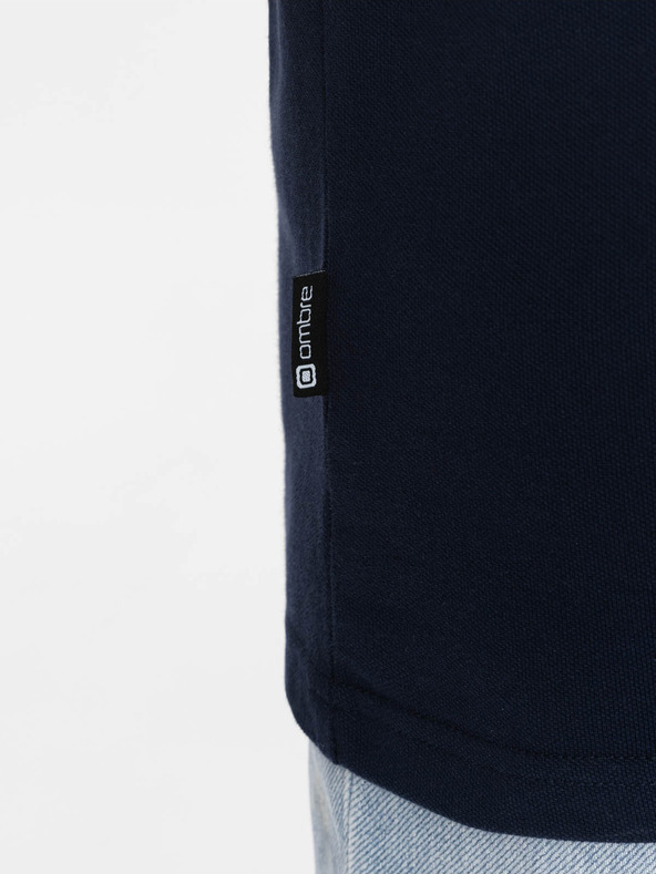 Ombre Clothing Тъмносиня мъжка поло риза Ombre Clothing