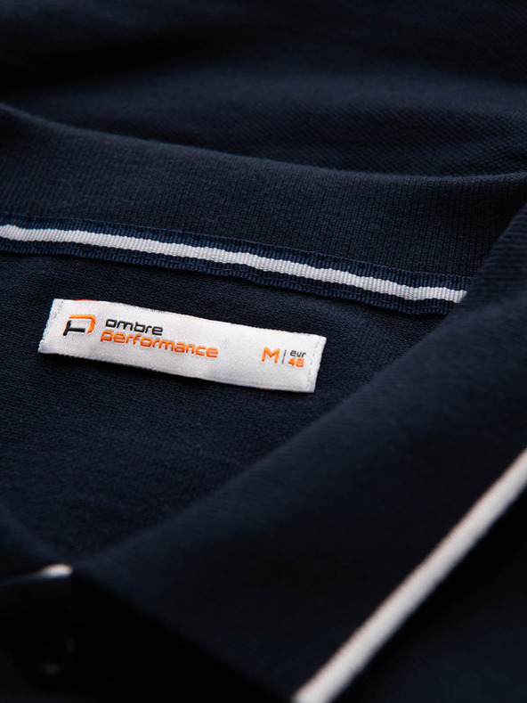 Ombre Clothing Тъмносиня мъжка поло риза Ombre Clothing