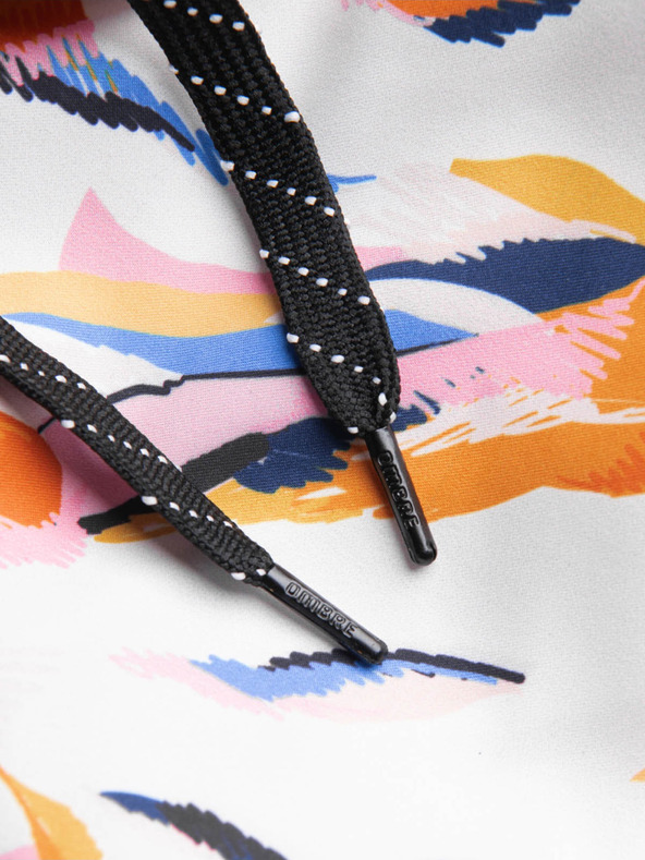 Ombre Clothing Оранжево-бял мъжки шарен бански Ombre Clothing