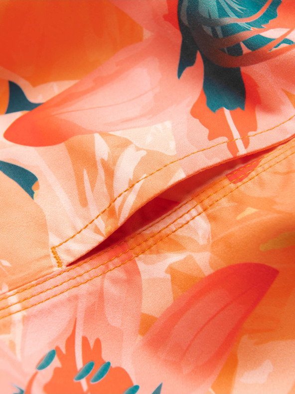 Ombre Clothing Оранжев мъжки бански с флорални мотиви Ombre Clothing