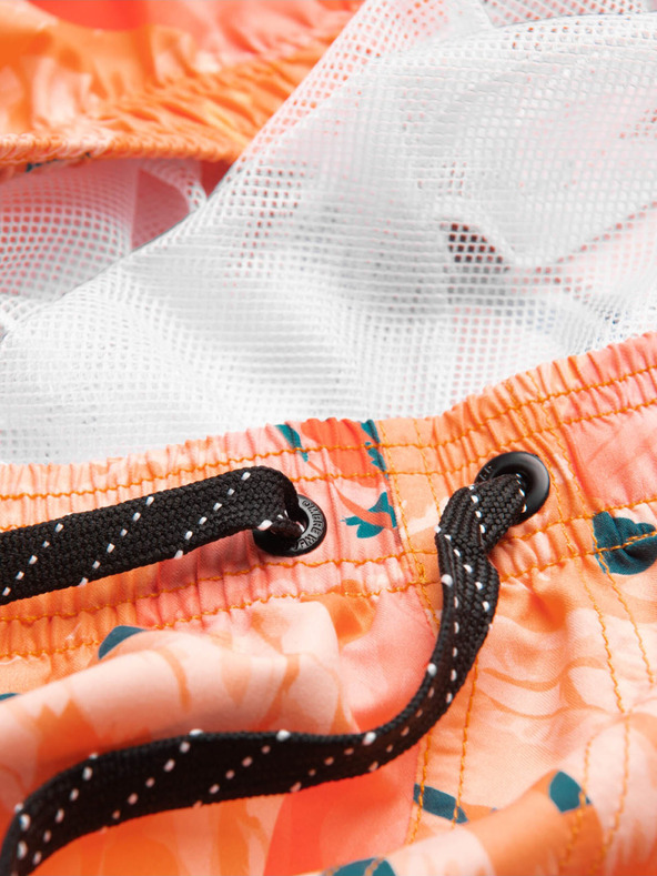 Ombre Clothing Оранжев мъжки бански с флорални мотиви Ombre Clothing