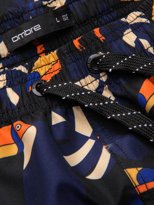 Ombre Clothing Оранжево-син мъжки шарен бански Ombre Clothing Toucan