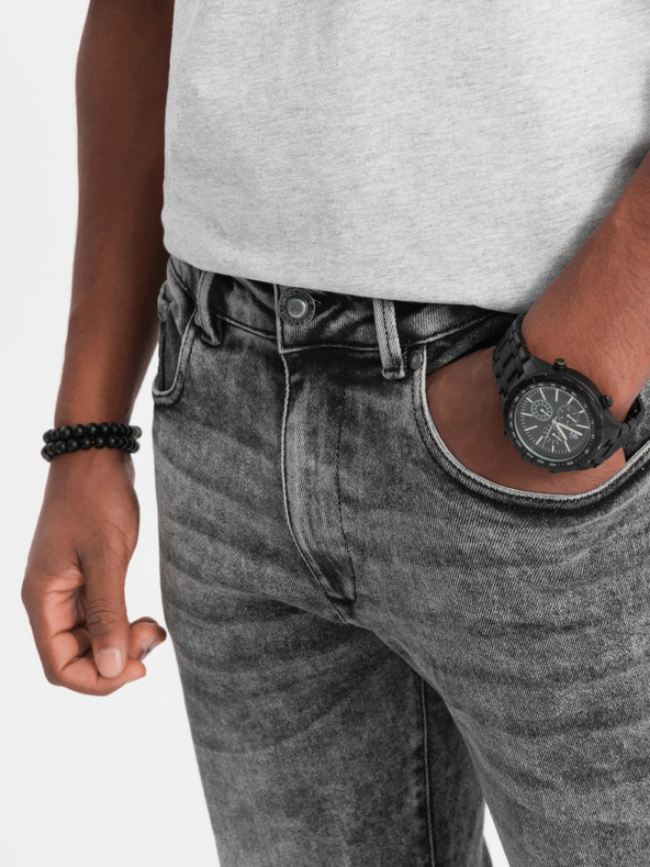 Ombre Clothing Сиви мъжки слим дънки Ombre Clothing