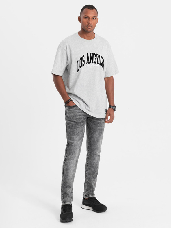 Ombre Clothing Сиви мъжки слим дънки Ombre Clothing