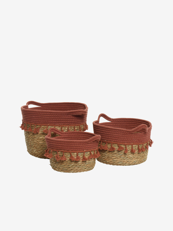 Kaemingk Комплект от три кошници за съхранение в кафяво Kaemingk