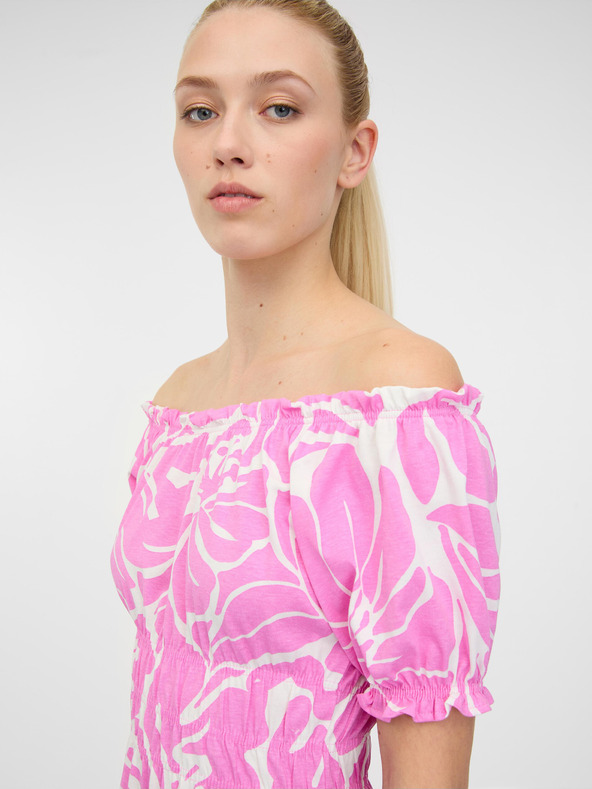 Orsay Светлорозова дамска рокля с дължина до коляното ORSAY