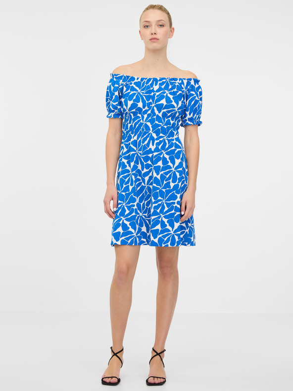 Orsay Синя дамска рокля с дължина до коляното ORSAY