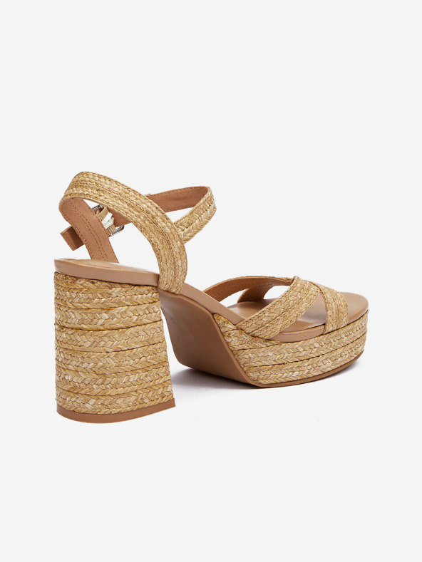 Orsay Кафяви дамски сандали на ток ORSAY