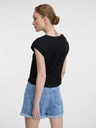 Orsay Черна дамска crop тениска с къс ръкав ORSAY