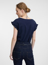 Orsay Тъмносиня дамска тениска с къс ръкав ORSAY
