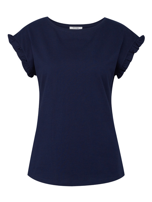 Orsay Тъмносиня дамска тениска с къс ръкав ORSAY