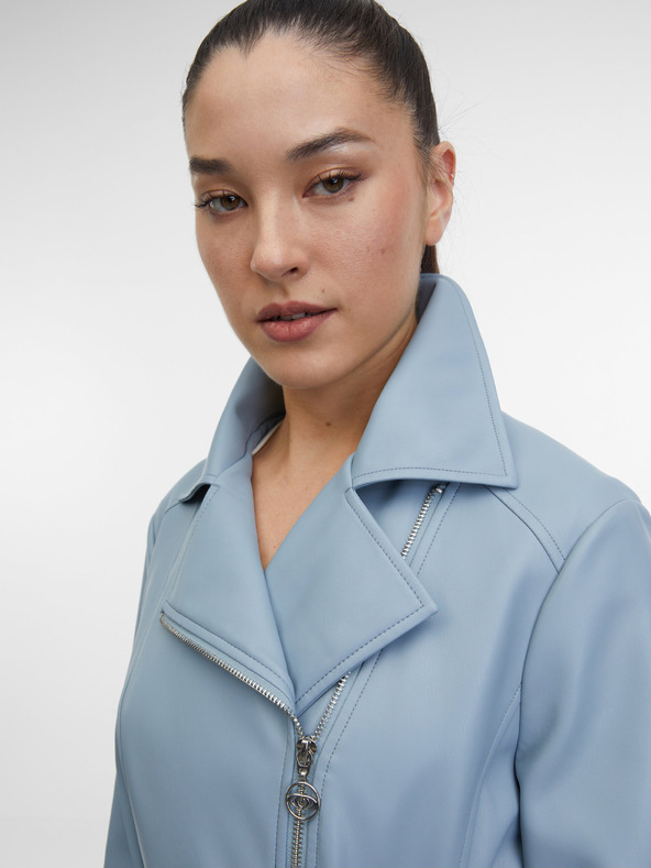 Orsay Синьо дамско кожено яке ORSAY Camille