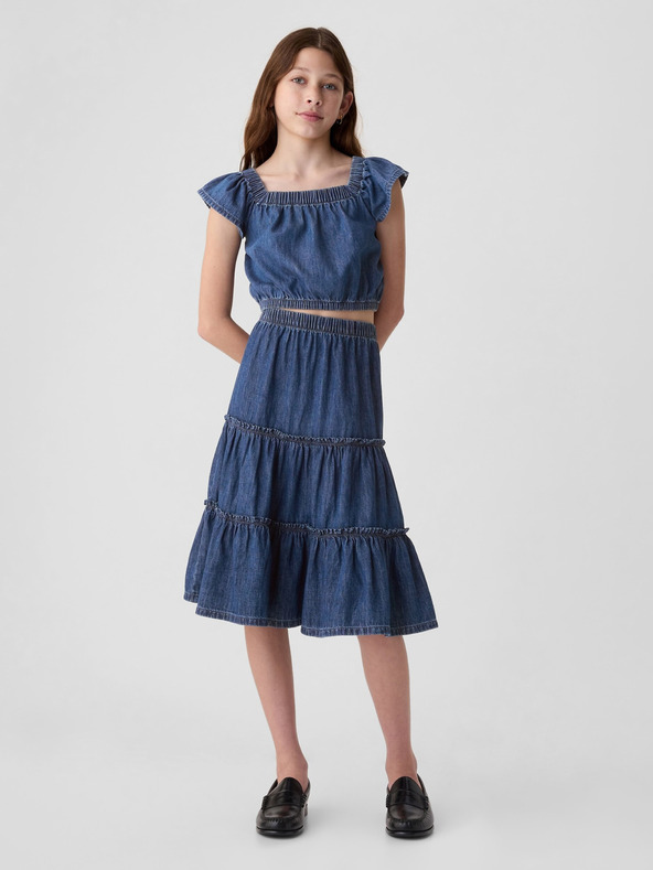 GAP Детска дънкова миди пола GAP