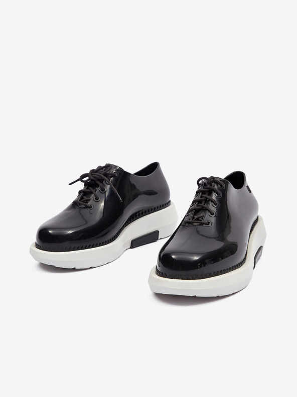 Melissa Черни дамски обувки с полуплатформа Grunge + Vitorino Campos